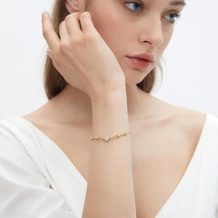 925 Sterling Silver Infinity Heart Birthstone Bracelets for Women