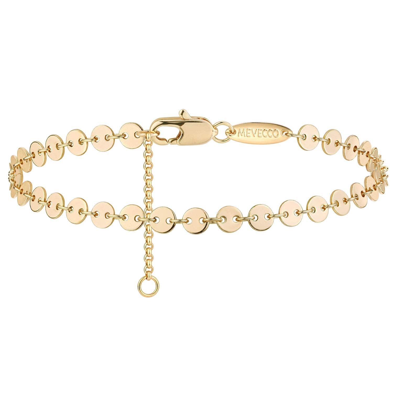 MEVECCO Dainty Chain Bracelets for Women, Layered and Charm Styles