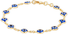 Barzel 18K Gold Plated Evil Eye Bracelet for Women - Made in Brazil