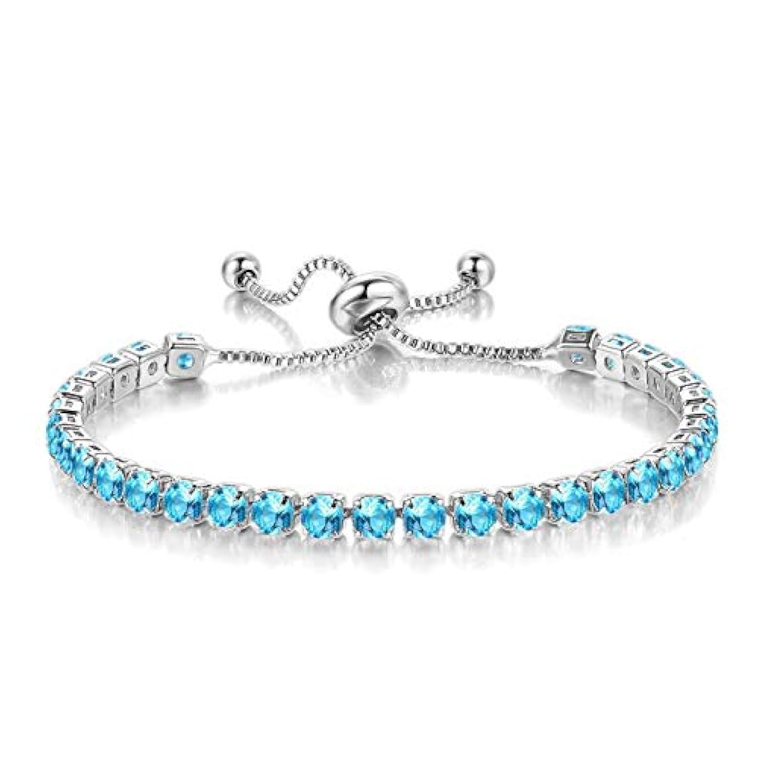 CiNily Adjustable Tennis Bracelets for Women Teen Cubic Zirconia Bracelet