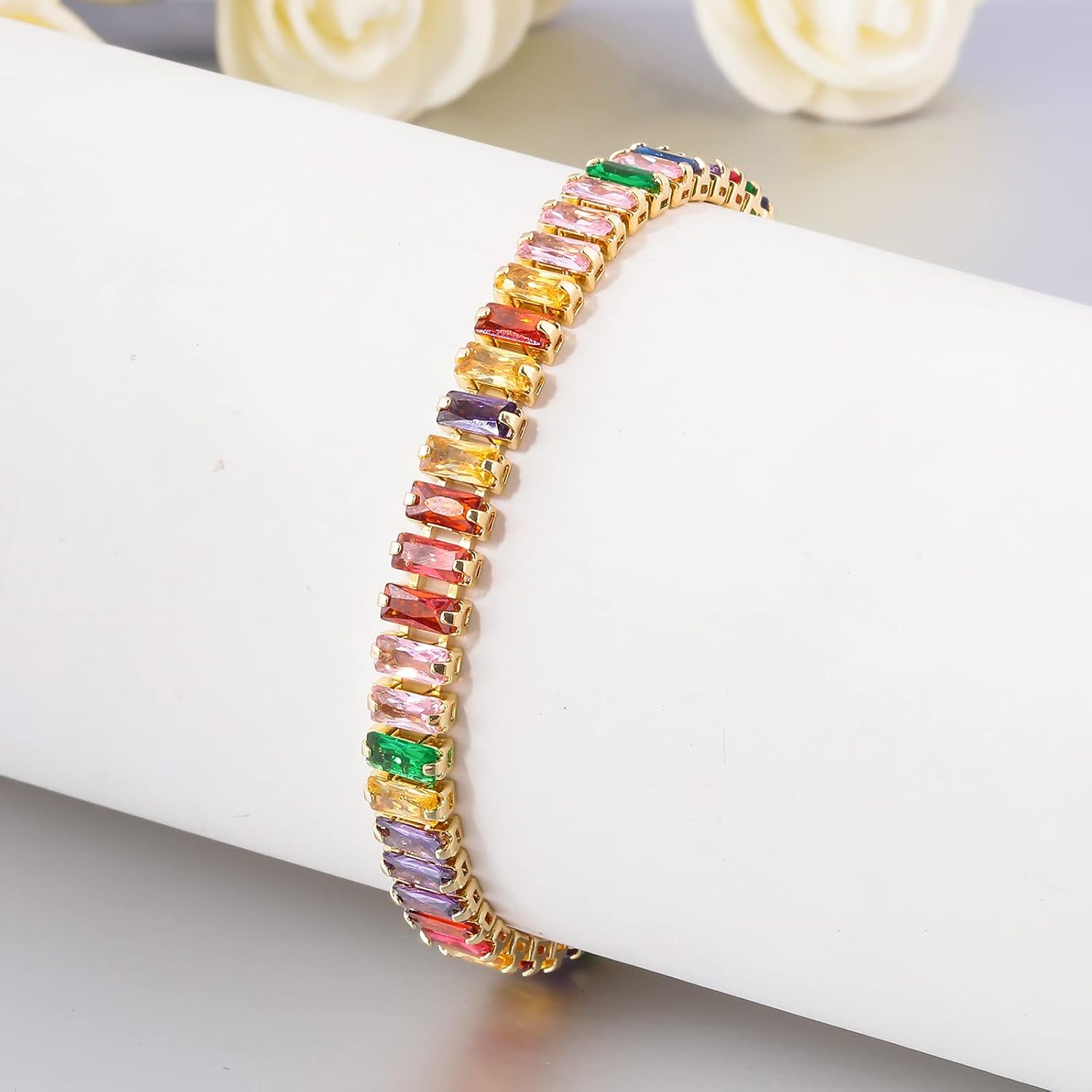 CiNily Adjustable Tennis Bracelets for Women Teen Cubic Zirconia Bracelet