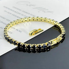 Tennis Bracelets for Women, Silver/Gold Plated 4mm Cubic Zirconia Bracelets Adjustable, Fashion Jewelry Non Tarnish Size 6.6 inch+1.5 inch Extender