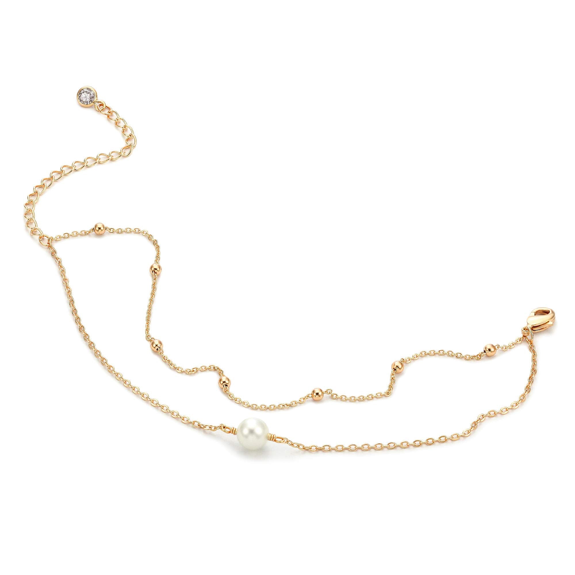 MEVECCO Dainty Chain Bracelets for Women, Layered and Charm Styles