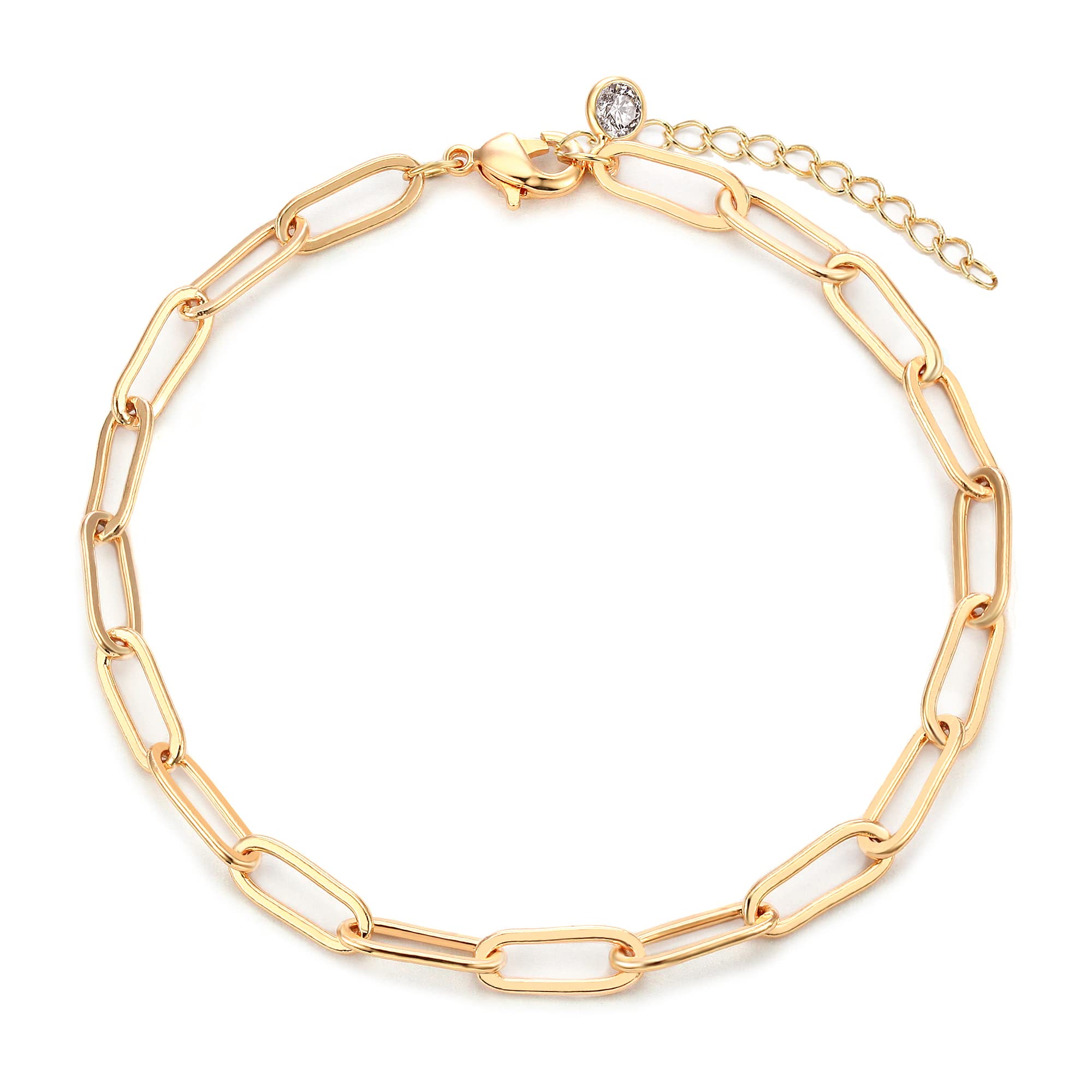 MEVECCO Dainty Chain Bracelets for Women, Layered and Charm Styles